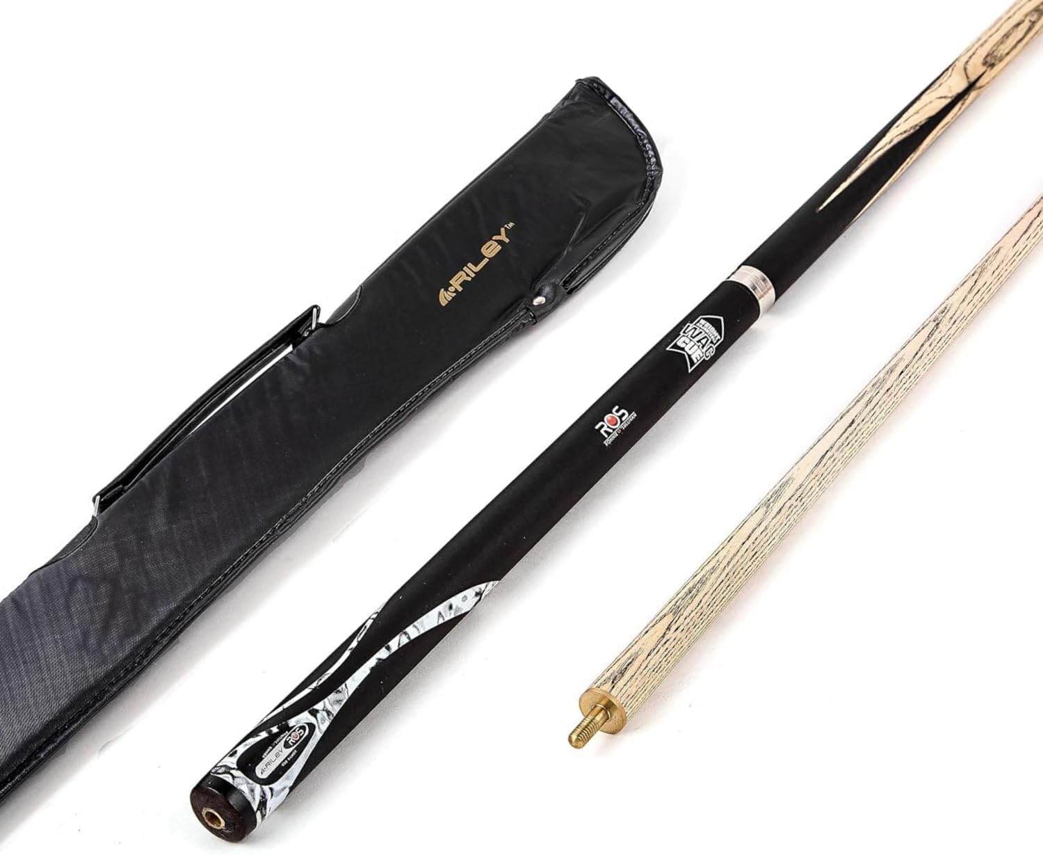 Riley Ronnie O'Sullivan Snooker or Pool Cue - with WAC System & Soft Case - North American Ash Shaft