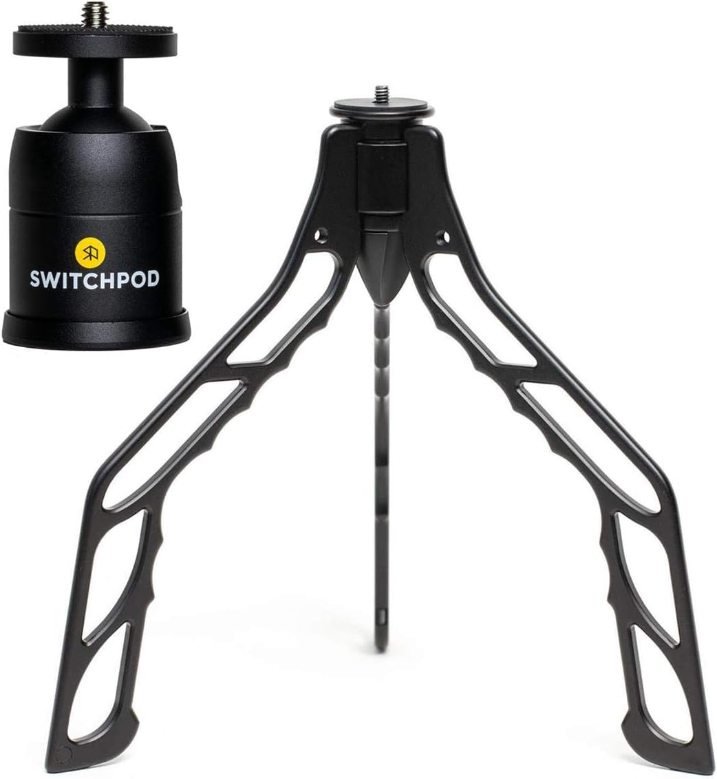 Switchpod DSLR/Smartphone Handheld Stabilized Tripod Aluminum Ball Head, 15 lbs Capacity, Black