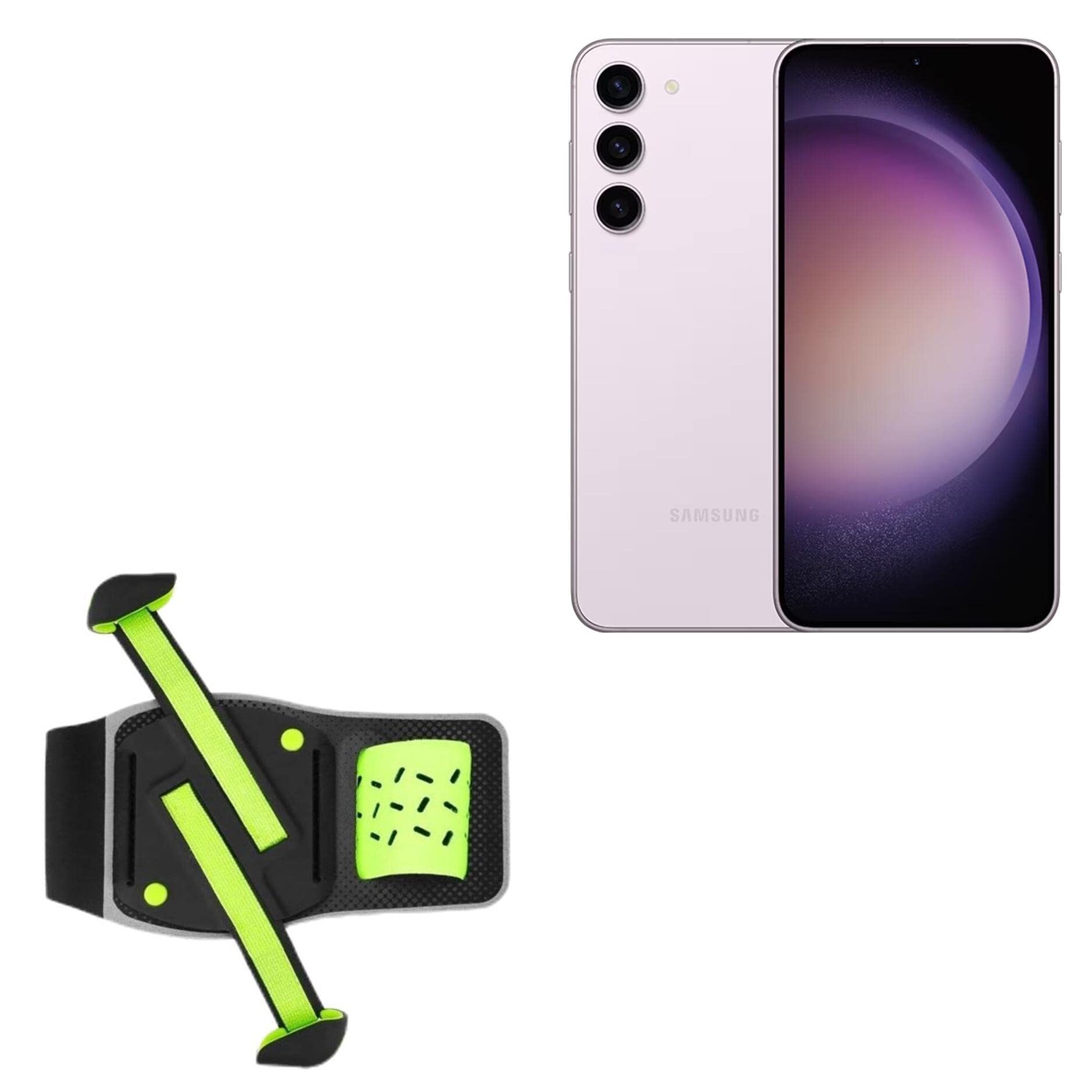BoxWave Holster Compatible with Samsung Galaxy S23 - FlexSport Armband, Adjustable Armband for Workout and Running - Stark Green