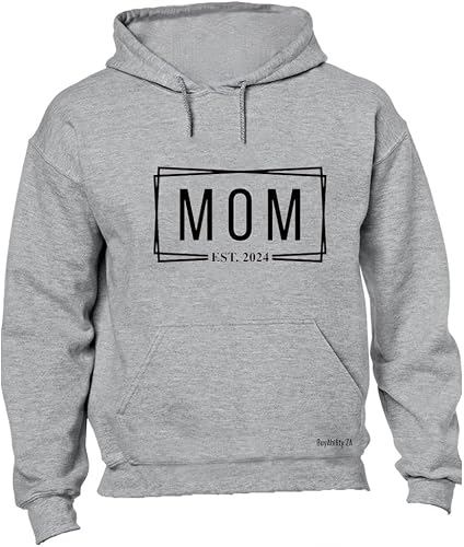 Unisex Mom Est. 2024 - Rectangular - Hoodie