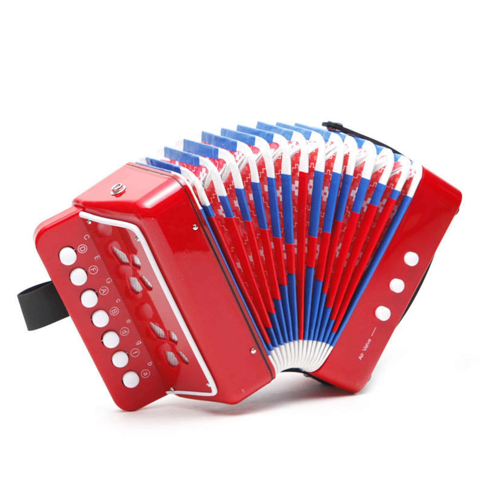 Accordion,Kongque Accordion Instrument 7 Keys 2 Bass Small Accordion Educational Musical Instrument Festival Gift Choice