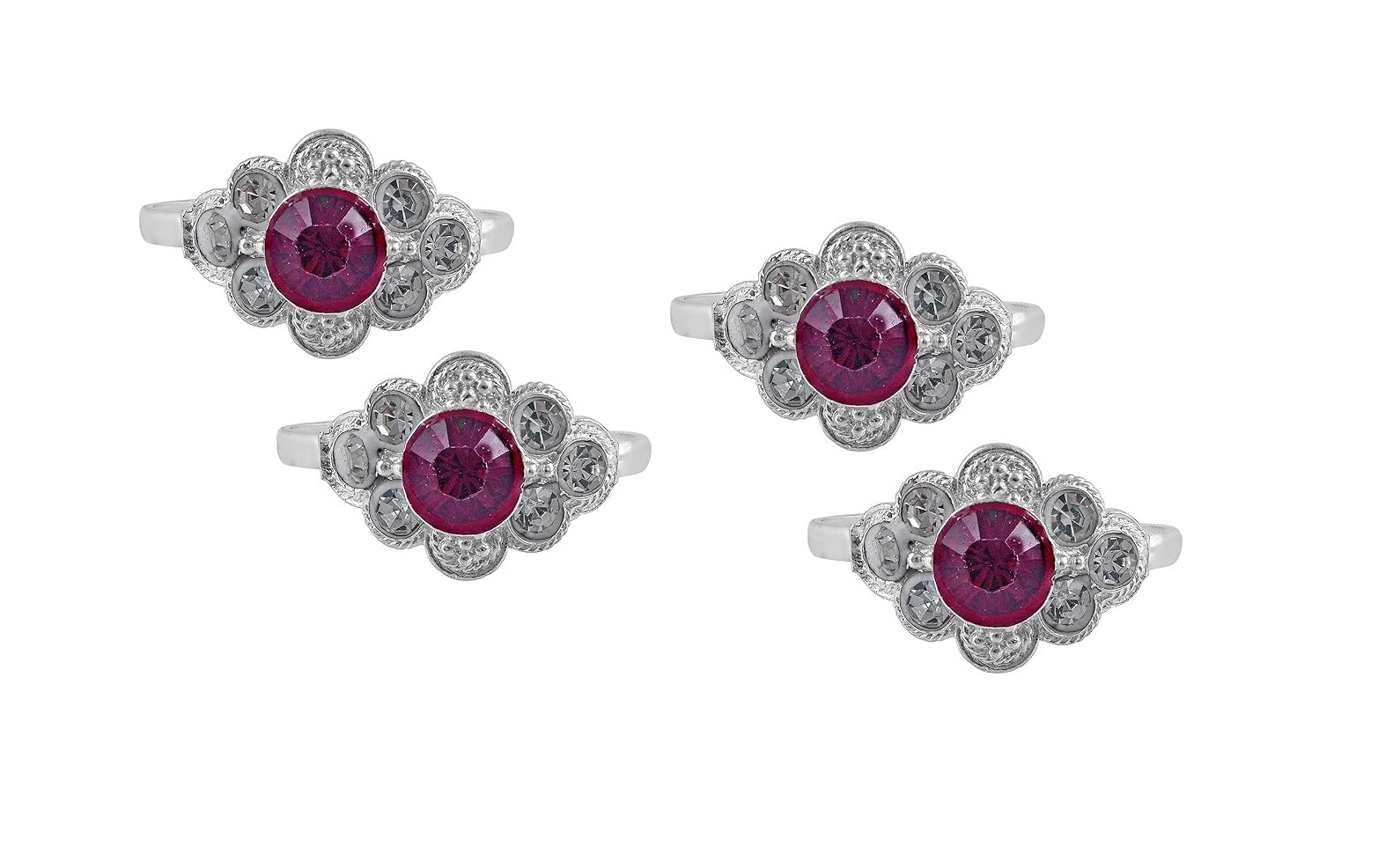 Fashion Accessories Toe Ring Sterling Silver Red Stone Abstract Pattern Design Toe Ring Adjustable Jewelry for Women. Set of 2 Pairs Toerings. (031-2PAIRS) (B0BWYHY5KC) Amazon Price History, Amazon Price Tracker