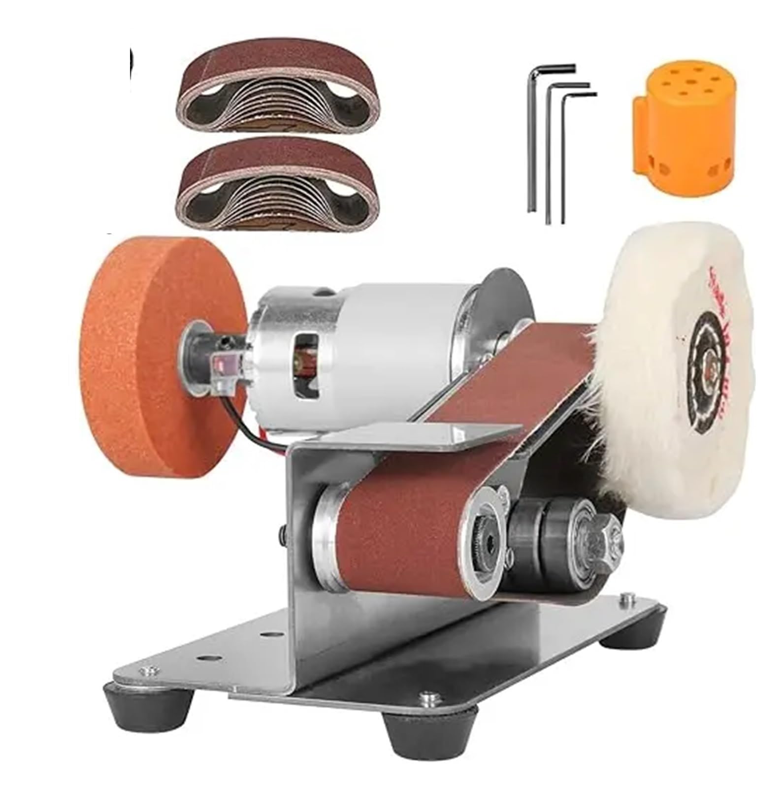 Csdasw 001 Mini Electric Belt Sander Diy Polishing Grinding Machine With Grinder Set Sharpener Cutter Knife Edges Jewellery Diy