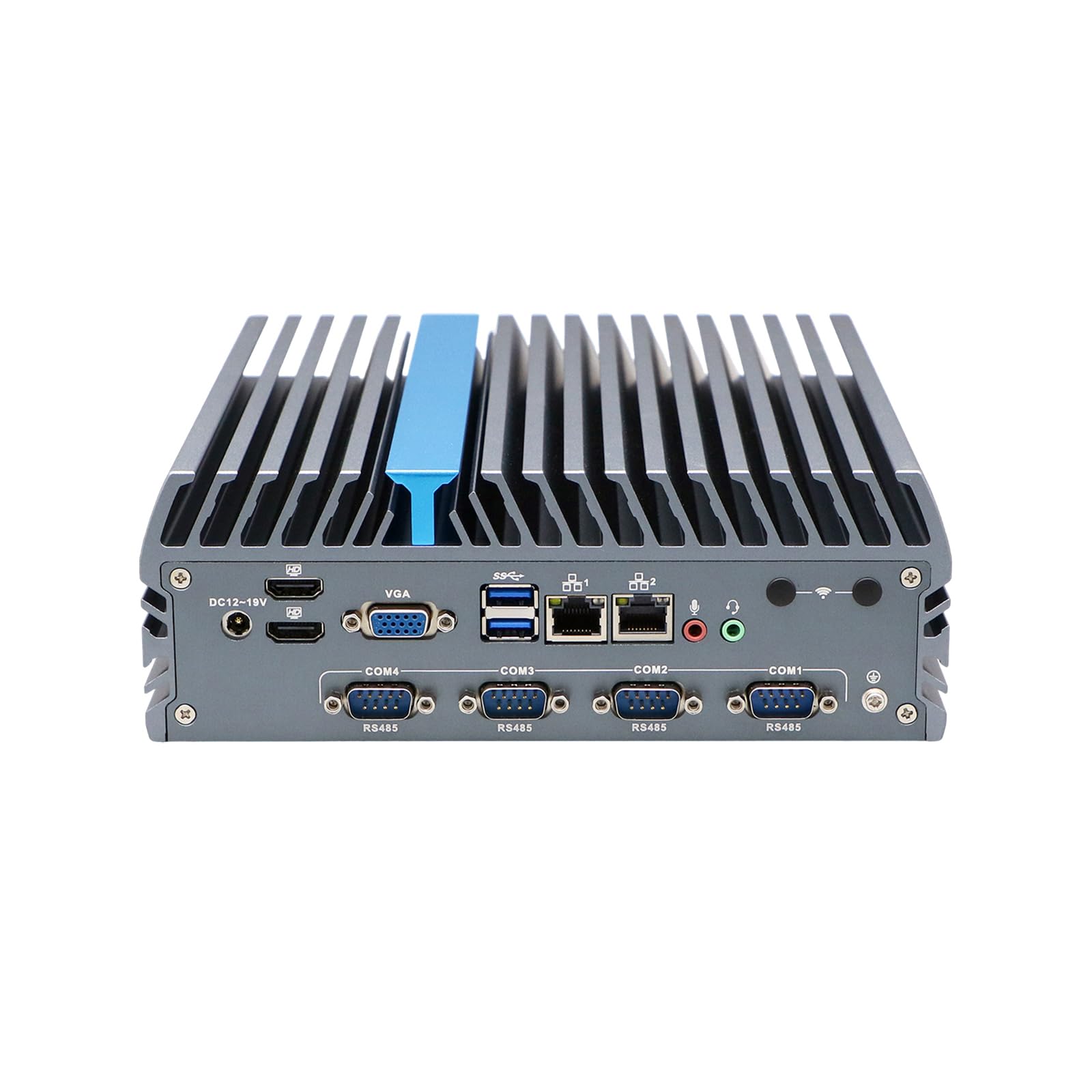 Fanless Industrial PC, Mini Computer, IPC, I7 12700T, Windows 11 / Linux Ubuntu, IX16, 2 x HDMI, VGA, 2 x LAN, 4 x RS485 COM, Expandable CAN, GPIO, 32G RAM, 1TB SSD