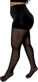 Meia Calça Preta Plus Size Modeladora Tamanho Grande do 46 ao 60