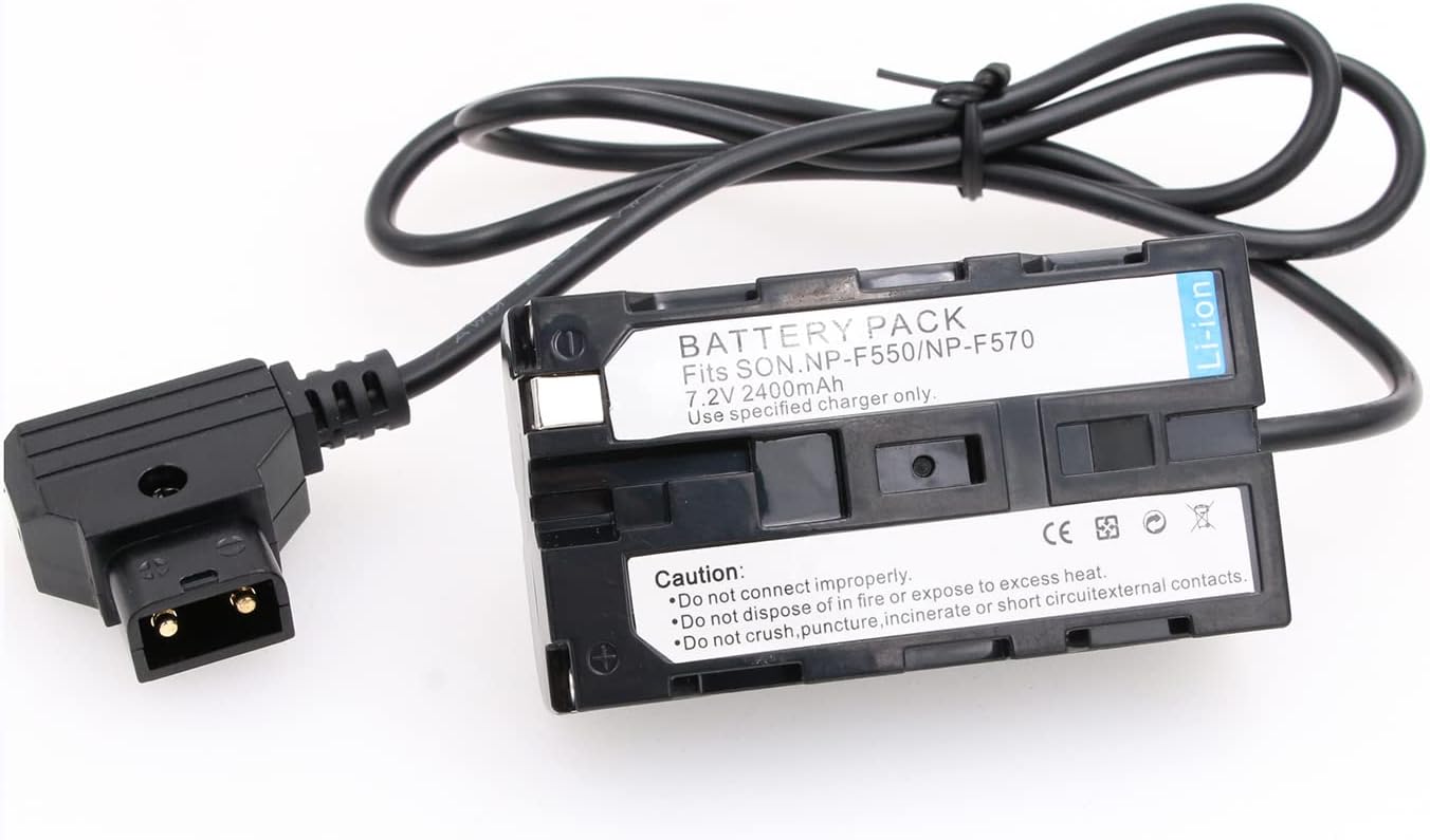 D-tap NP-F970 Dummy Battery Power for Atomos Shogun Ninja V Inferno Monitor