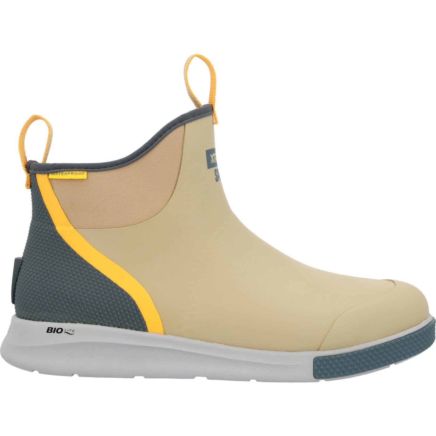 XTRATUF 6” Men’s Ankle Deck Boot Sport - 30% Lighter, 100% Waterproof Rubber Fishing Footwear - Non-Marking, Slip-Resistant Outsole - Moisture-Wicking Liner