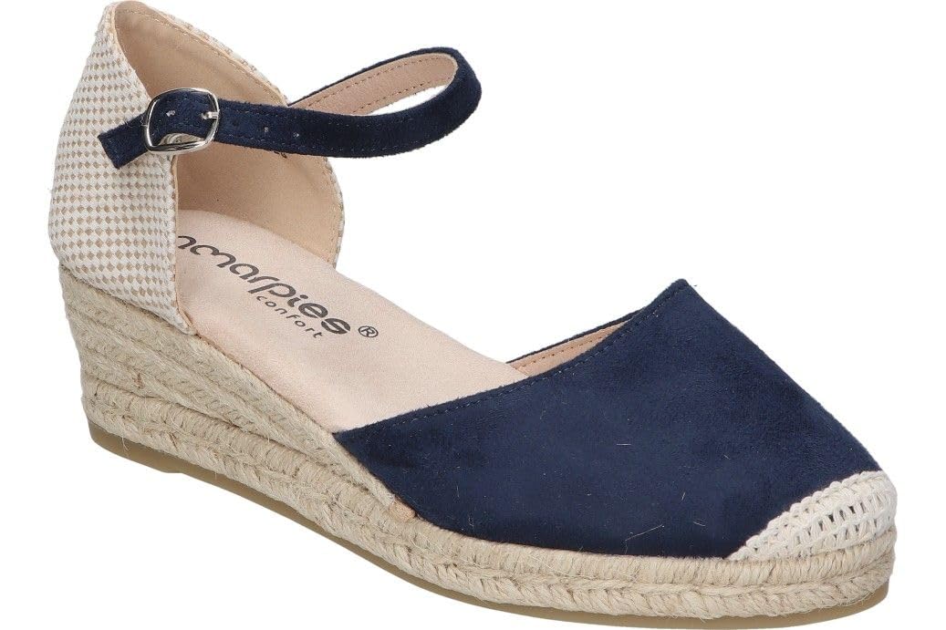 amarpies | Espadrillas Donna - Yute con Fibbia - Espadrilles Stilosi - Cuneo medio e confortevole - Versatile - Modello ACX26481