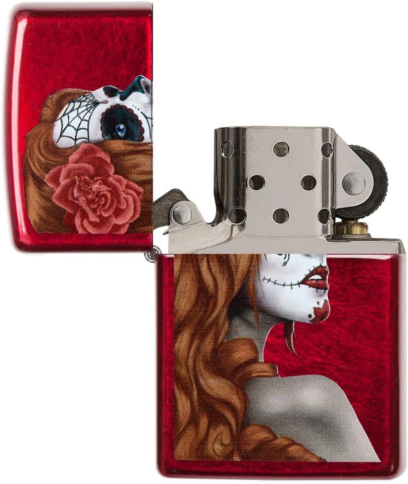 Zippo Day of The Dead Girl Candy Red Apple Pocket Lighter Candy Red Apple