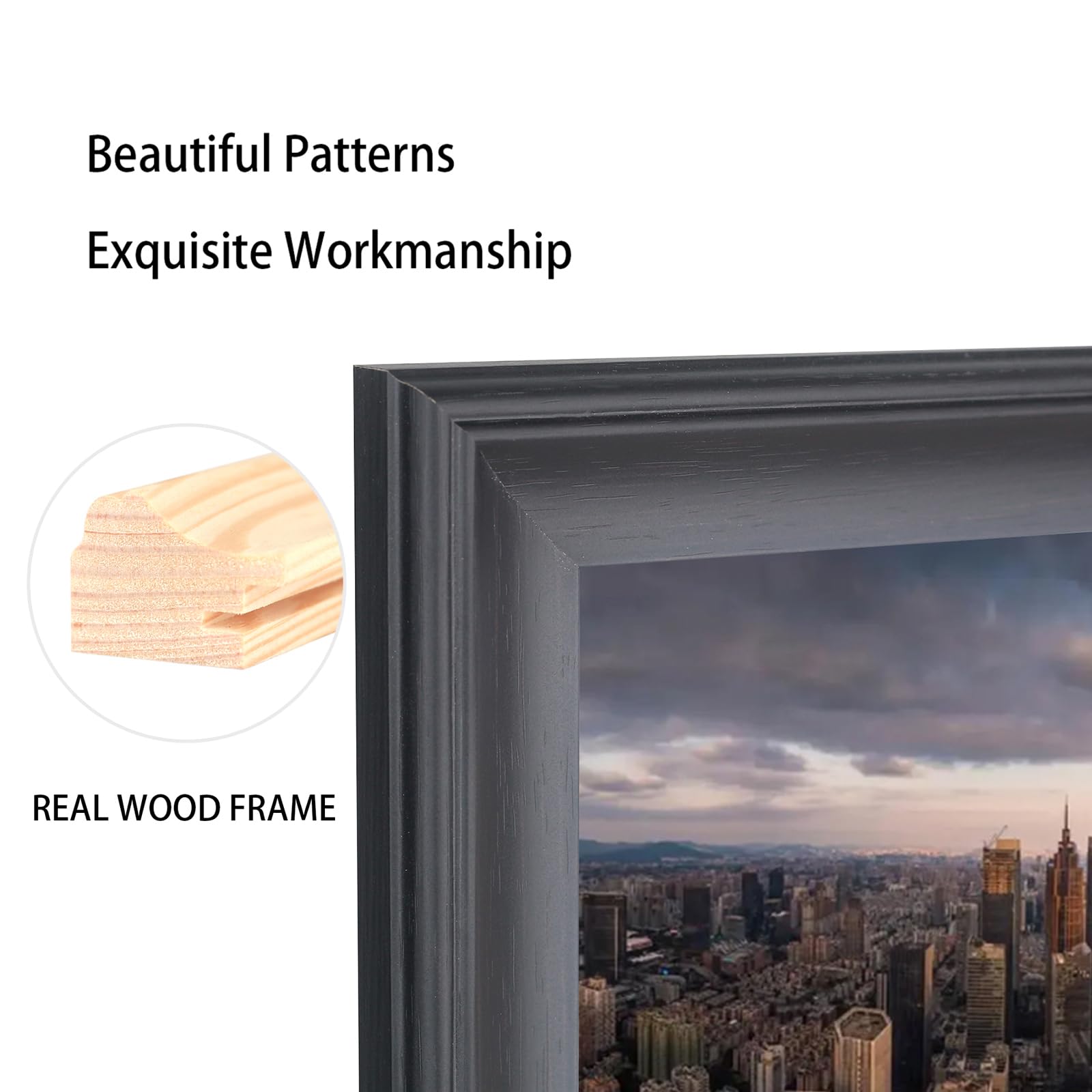 Amazon.com - ASXBMIJO 13x24 inch Panoramic Picture Frame Solid