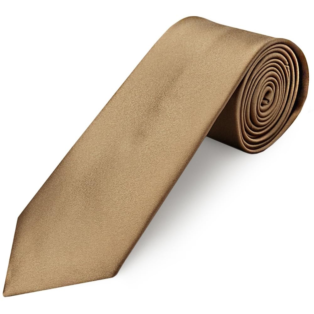 TIES R US Iced Coffee Satin Classic Men's Tie