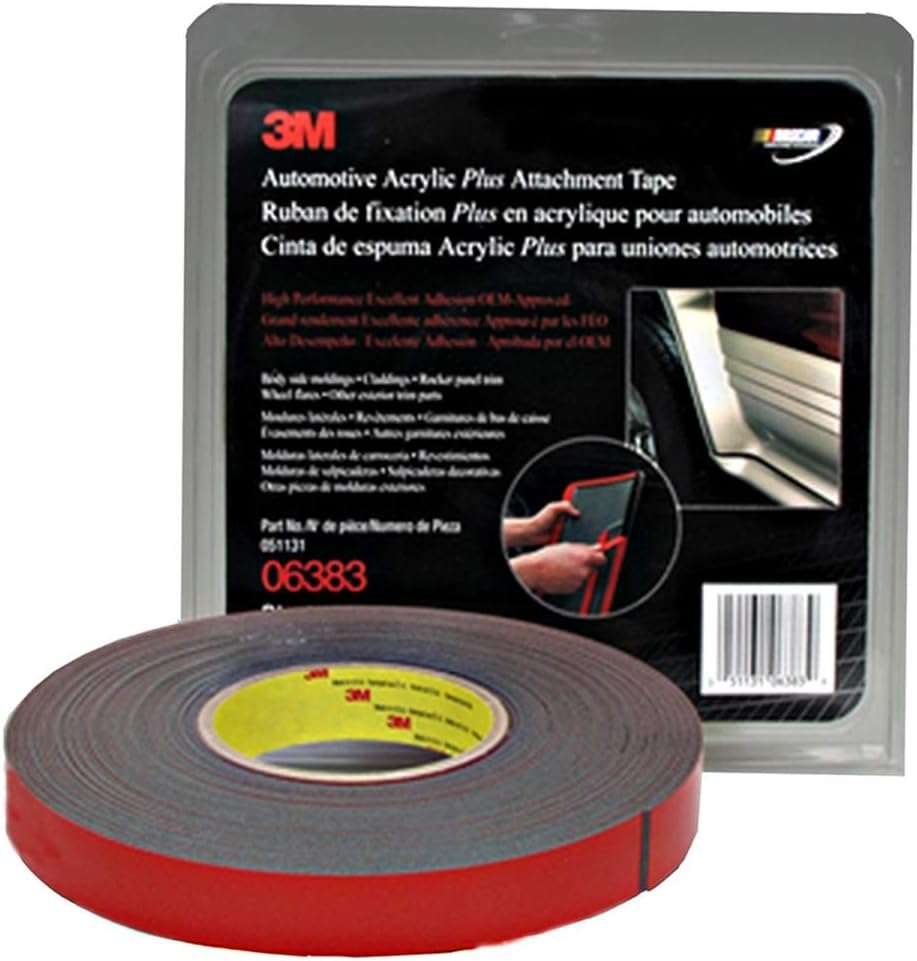 3M Scotch 6383 Acrylic Foam Tape 7/8 Inch x 20 Yards Boxed Gray
