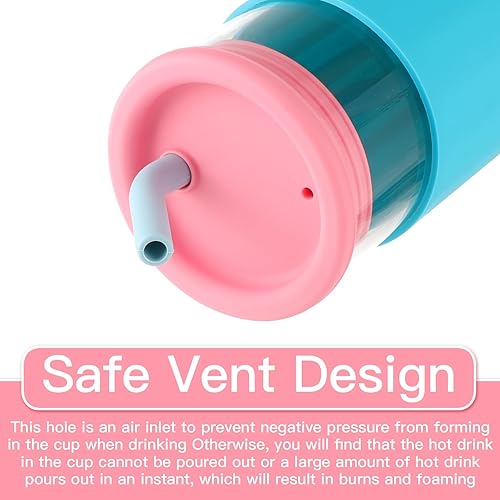 Miniatura 5 de Taza para café helado con tapas y popote, botella de agua de vidrio de 20 onzas con funda protectora de silicona, reutilizable, lindo vaso para