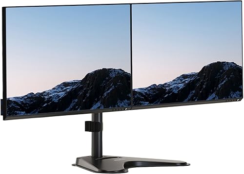 Miniatura 2 de Mount-It! Soporte de monitor doble para escritorio, brazo de montaje de monitor doble para 2 pantallas de hasta 32 pulgadas cada una y 19.8 libras,