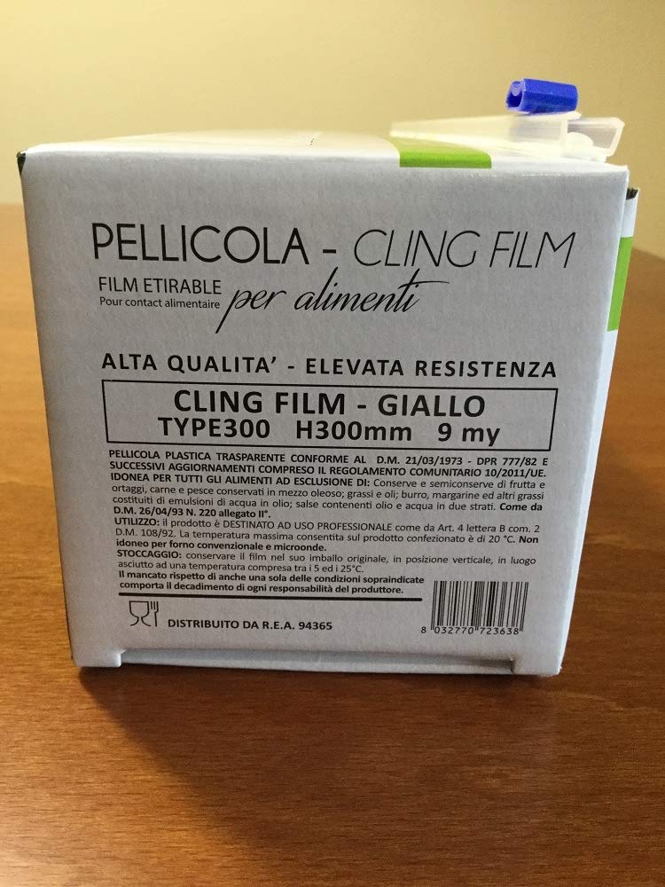 NESSUNA Regal Chef Jet-Cut profesjonalny uchwyt na rolkę spożywczą wielokrotnego użytku, z zamkiem błyskawicznym, 300 metrów, 9 x 30 cm, PCW