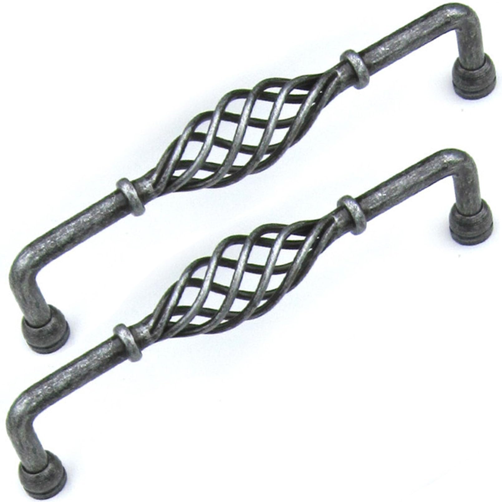 XIAODANHUA Cupboard Handles Iron-Nickel Alloy Drawer Pulls Furniture Pull Handles Solid Wardrobe Door Handles for Kitchen Bathroom Dressing Table (Hole Distance 192mm)