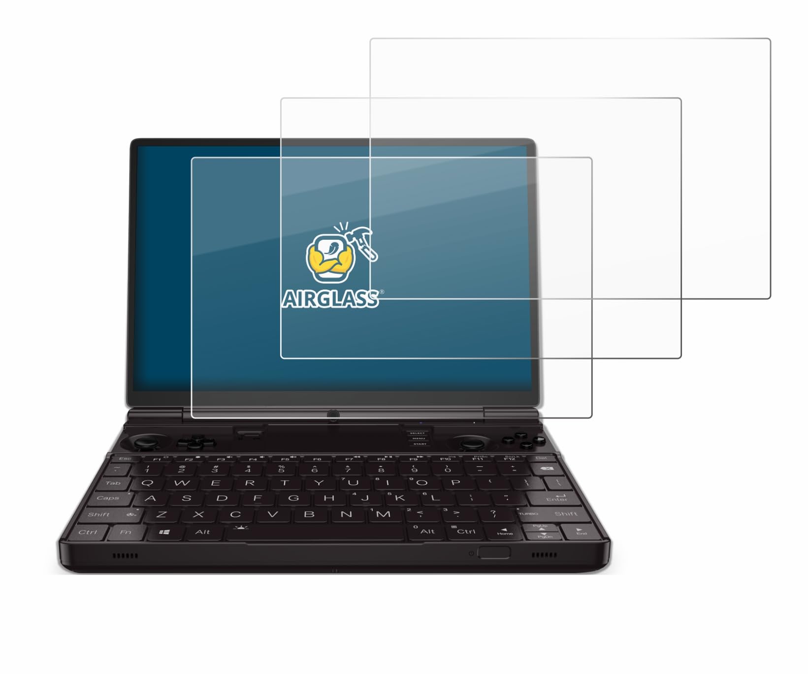 brotect Glass Screen Protector Film compatible with GPD Win Max 2 2023 (3 Pack) - Glass-Foil 9H Protection [Scratch Resistant, High Clarity]