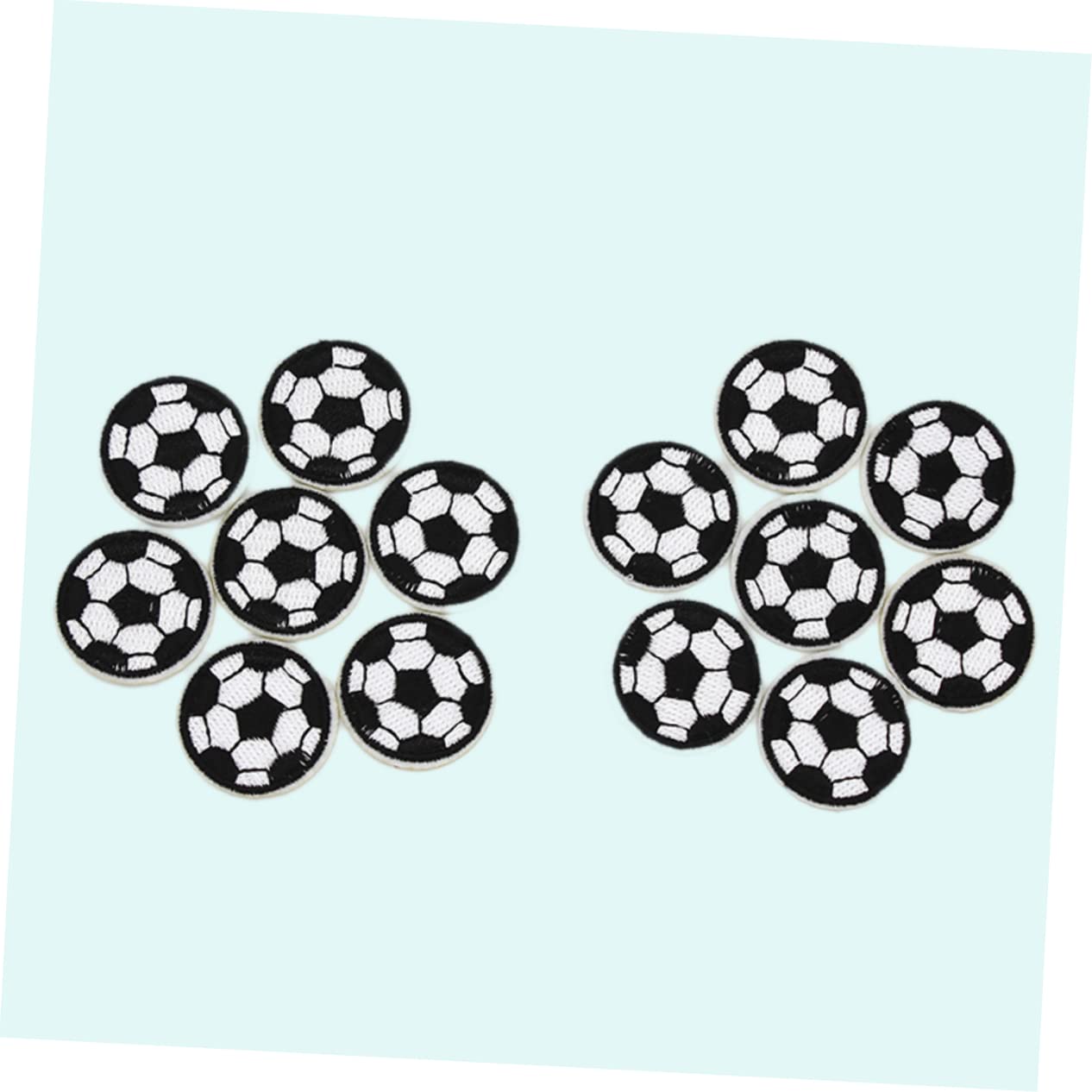 NUOBESTY Toppe Da Cucire A Forma Di Pallone Da Calcio Set Di 10 Toppe Ricamate Per Jeans Giacche Borse E Artigianato