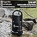 Lanchez 3/4 HP Portable Submersible Water Sump Pump Remove Water Level Down to Last-inch, 4450GPH Handy Utility Pump with 25FT Cord for Swimming Pool Garden Pond Basement Tub Pond Draining