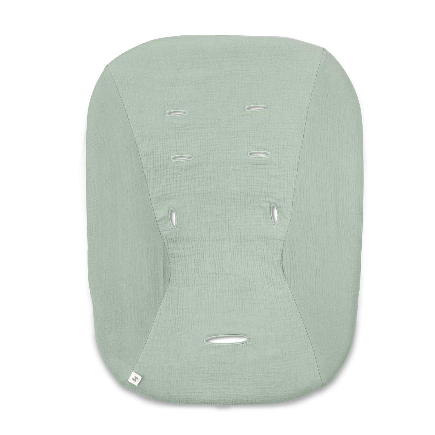 hauck Housse Transat pour Siege Chaise Bebe Highchair Bouncer (Eco) (non Compatible avec autres Modèles), Coton, avec Élastique et Fentes pour Harnais 5 Points, Lavable à 60° - Vert Sauge