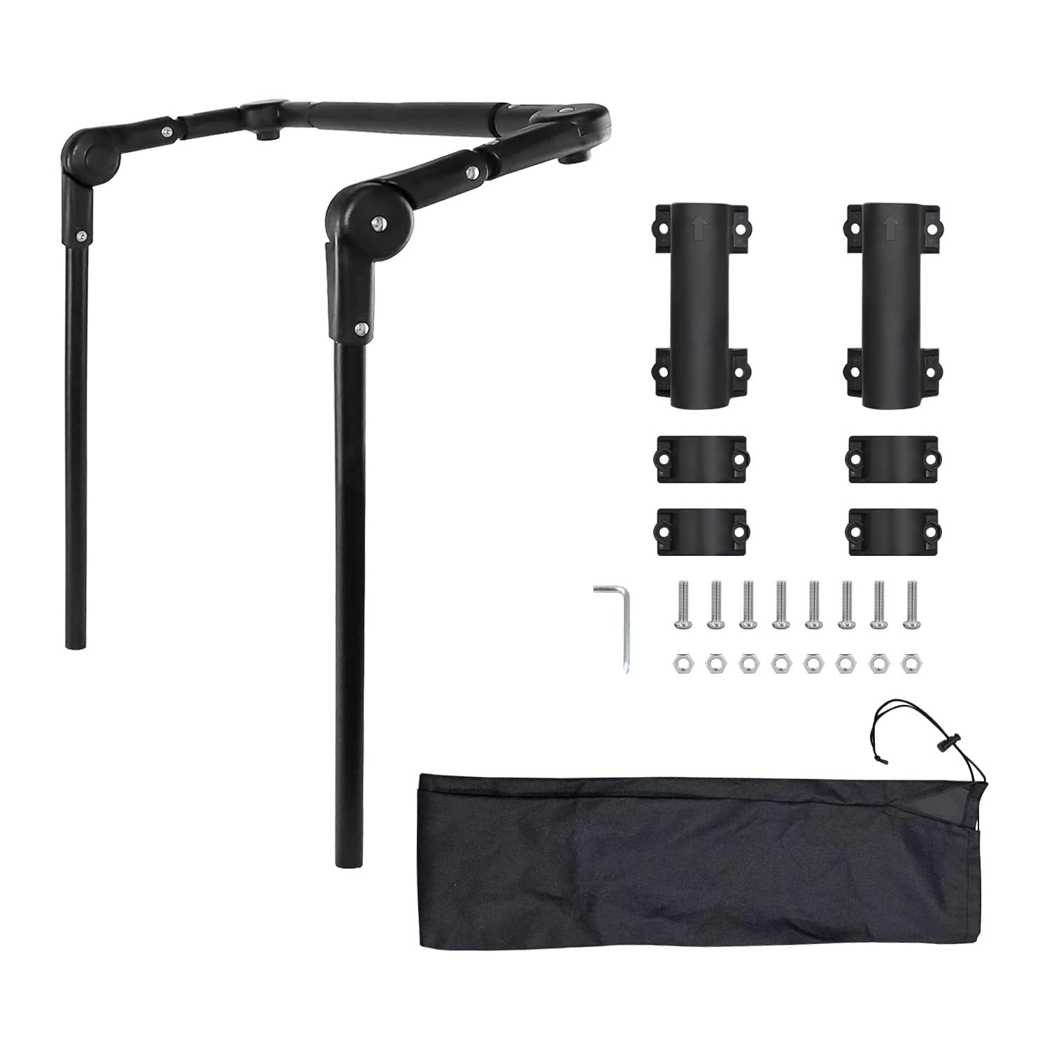 Carrello pieghevole regolabile con maniglia a spinta, resistente per tutti i terreni, per campeggio, spiaggia, giardino e shopping, grande capacità con freno, soluzione versatile per il trasporto