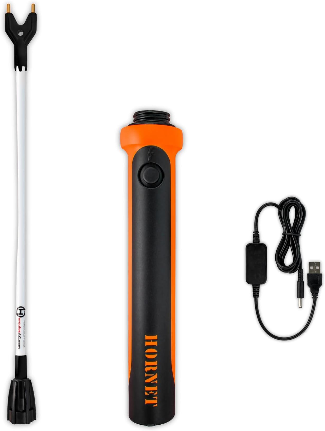Hornet 2600 Rechargeable Livestock Cattle Prod - Rugged, Sealed Handle Flexible Shaft Water Repellent Impact Resistant Lightweight Livestock Prod