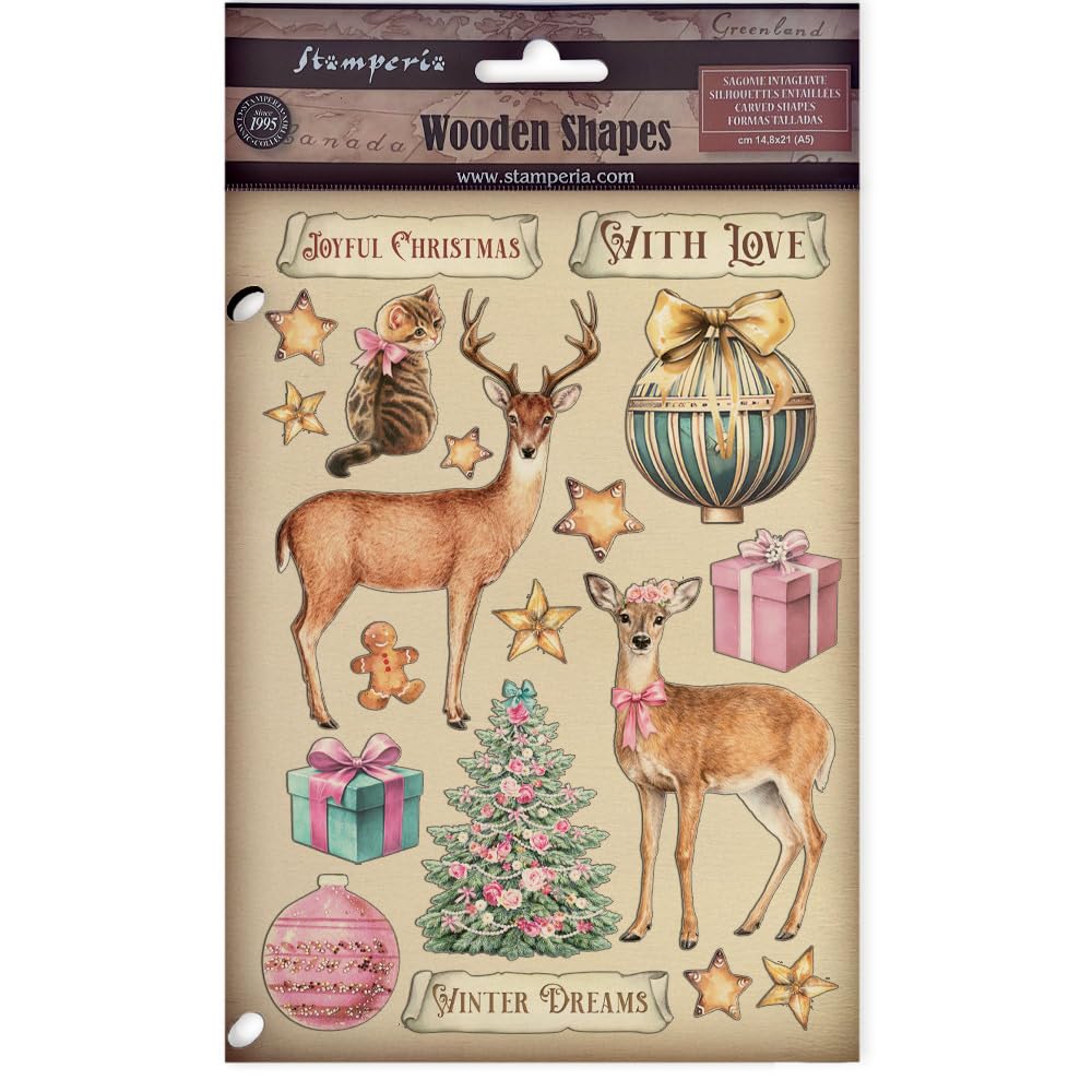 Stamperia Wooden Shapes A5 - Winter Magic KLSP203