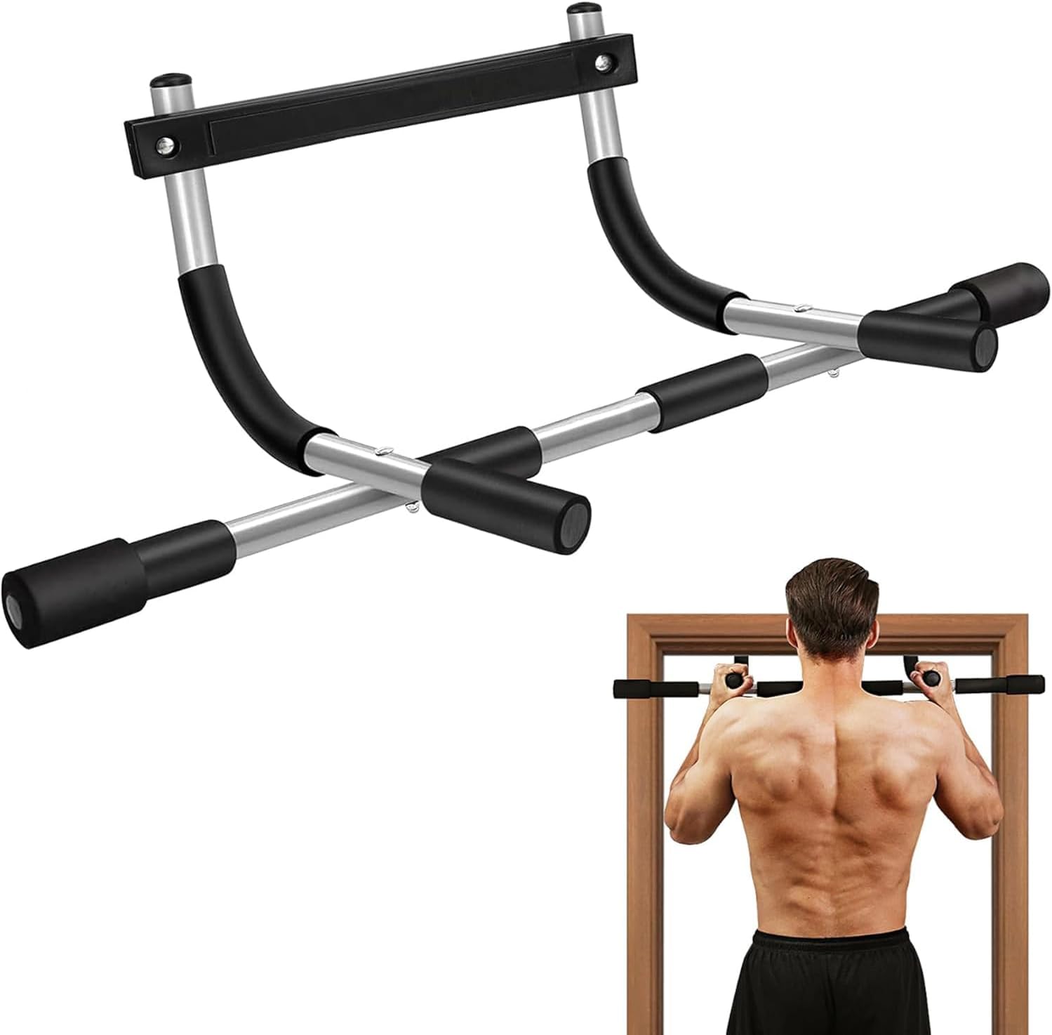 MOMODA Chin Up Bar Doorway Pull Up Exercise Bar Upper Body Workout Exercise Bar
