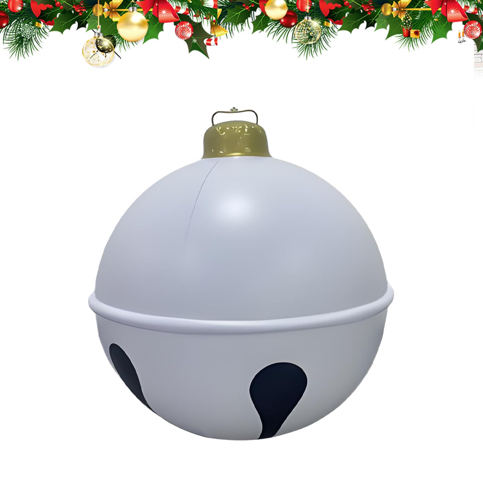 Boules de Noël gonflables en PVC de 61 cm pour la décoration de jardin et porche