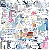 WYKDAG 100pcs Music Album Stickers for Fans Concerts,Singer Song Lyrics Stickers for Laptop, Water Bottle, Gift & Party Favor Music Themed Birthday Party Decorations