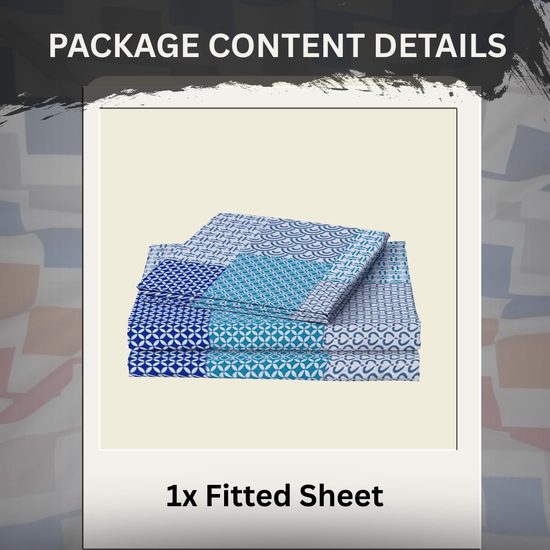 EverSoft Bedding 1PCS Floral Fitted Sheet Small Double Size Extra Deep 35cm Pocket 4ft Soft Breathable Printed Mattress Cover - Image 2