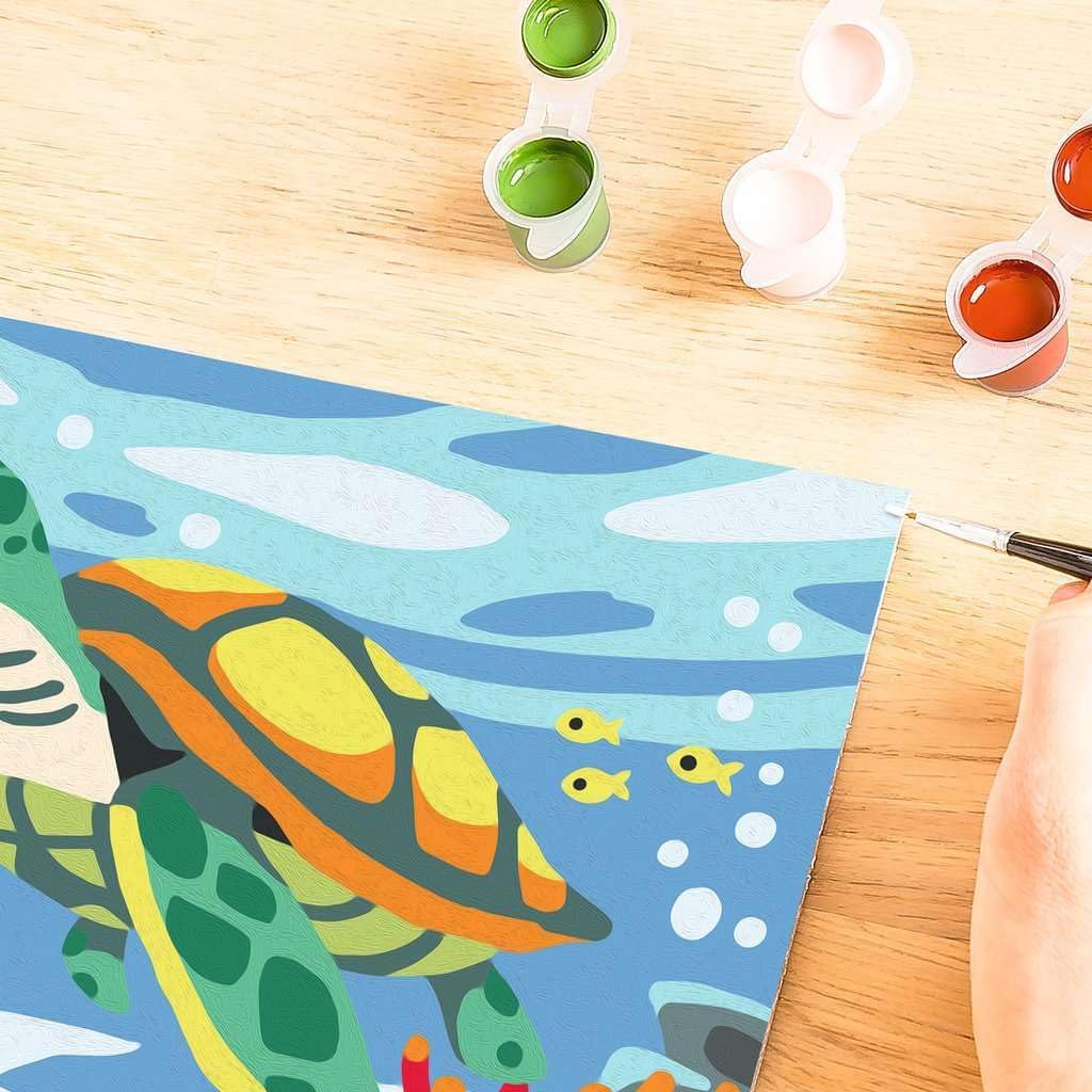 Ravensburger CreArt 23993 - Sea Turtle - Painting by Numbers for Children from 7 Years, Easter Gifts Children 7 Years, Small Gift for Easter