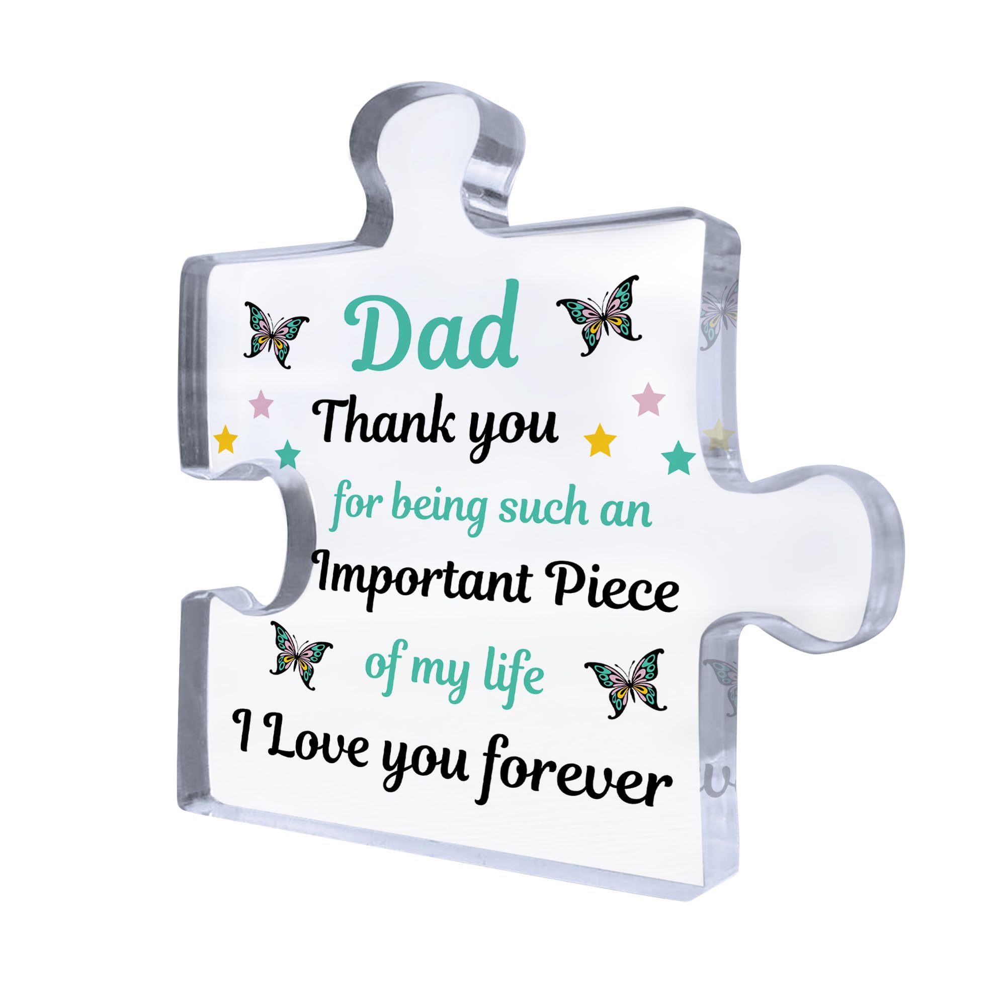 Red Ocean Love You DAD Gift For Birthday Christmas Acrylic Plaque Thank You Gift For Dad Gift For Him Dad Gifts From Daughter Son Dad Gift Novelty Gift For Dad Keepsake