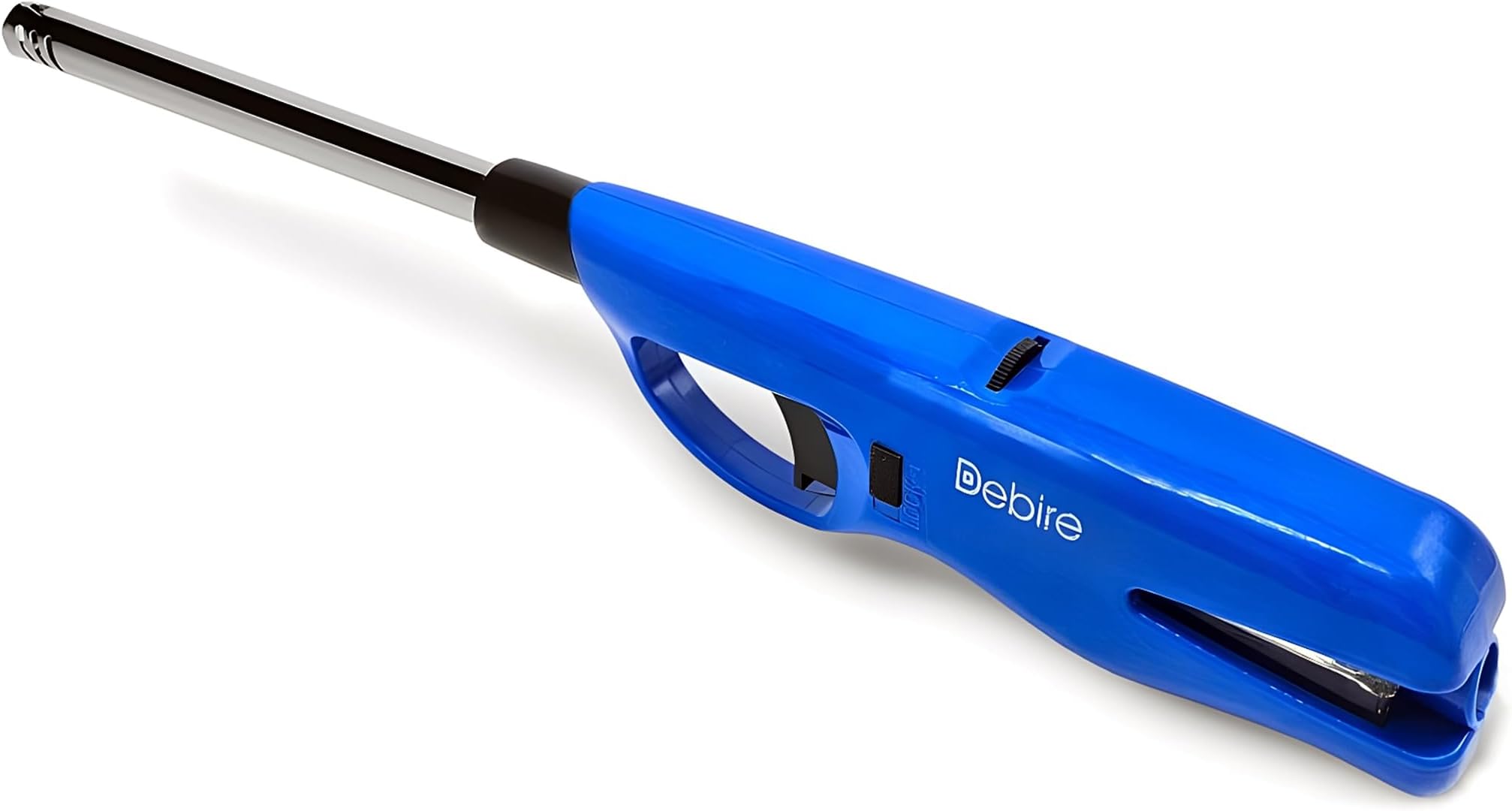 Kitchen Gas Lighter for Stove Igniter and Candles | Durable ABS Plastic Body | Refillable and Flame Adjustable | Built-in Safety Lock | 27cm (Blue, Pack of 1)