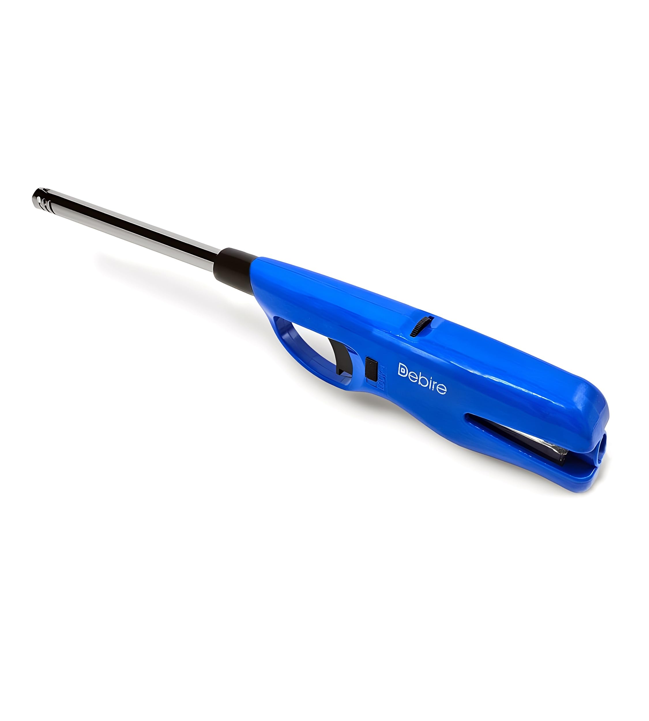DEBIRE Kitchen Gas Lighter for Stove Igniter and Candles | Durable ABS Plastic Body | Refillable and Flame Adjustable | Built-in Safety Lock | 27cm (Blue, Pack of 1)