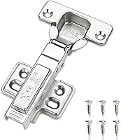 Vista 1 de 1 Pairs Soft Close Cabinet Door Hinges for Full Overlay, 2 Pack Cabinet Door Hinges Heavy-Duty Adjustable Concealed Cabinet Cup Hinge for Kitchen