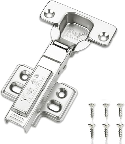 1 par de bisagras de puerta de gabinete de cierre suave para superposición completa, paquete de 2 bisagras de puerta de gabinete de alta