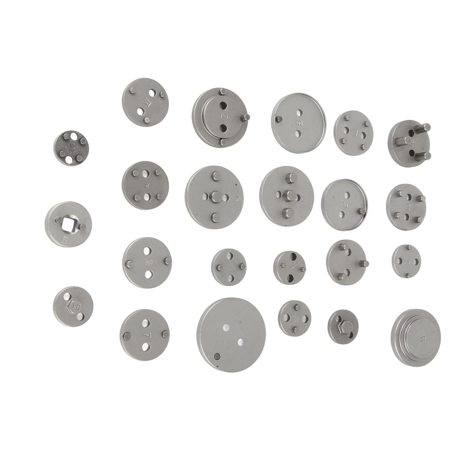 CHICIRIS Kit de Herramientas de 24 Piezas para Retraer Pistones de Freno, Herramienta Neumática de Acero de 45 Mm para Pinzas de Freno con Alta Eficiencia de 118 PSI, Universal para