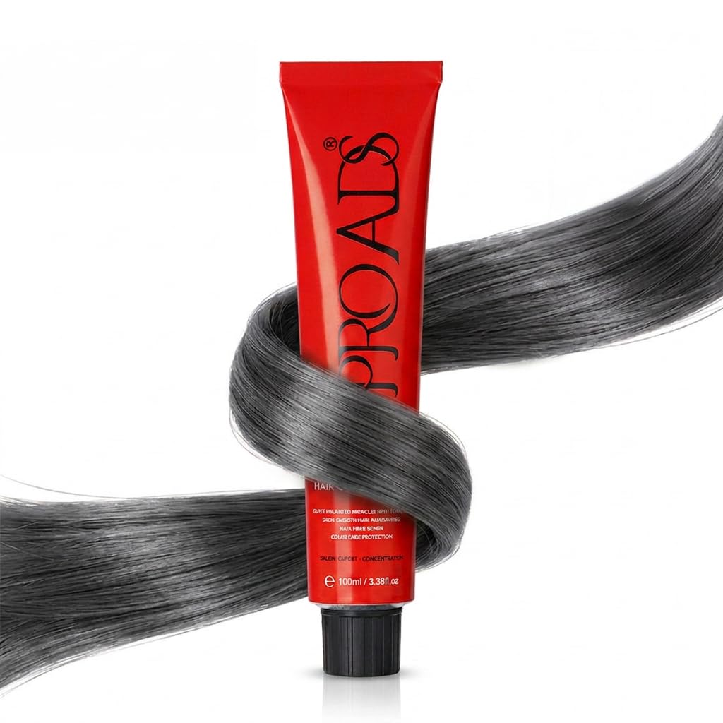 PROADS Biotin Hair Color Silver Silver Corrector | Grey Coverage | Added Shine | Scalp Care | Low Ammonia & Low MEA | Salon Expert Formula - 100ml-image-45