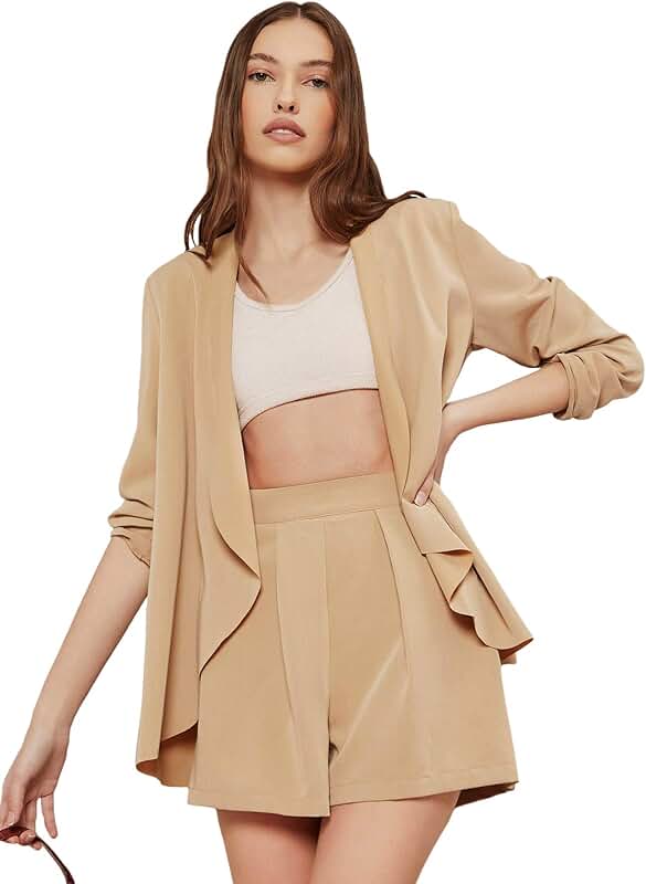 blazer shorts set for women