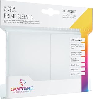 Gamegenic Card Sleeves – White Prime Sleeves 100CT – MGT Card Sleeves are Smooth & Tough – Compatible with Pokemon, Yugioh, & MTG Magic The Gathering Card Sleeves