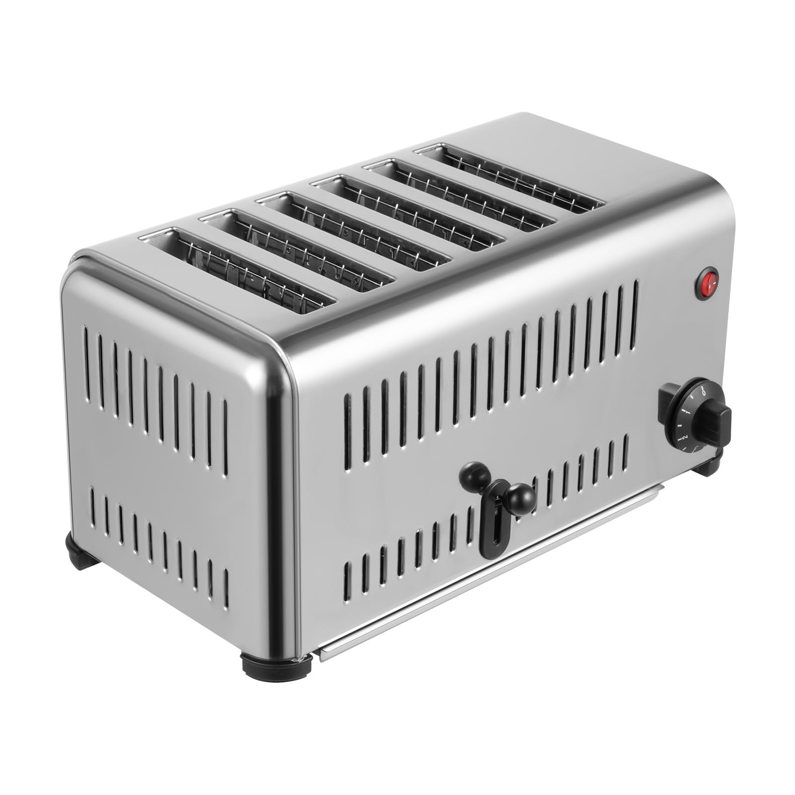 Bepritm 6 Slice Commercial Toaster, 1680W Wide Slot Stainless Steel Toasters, Commercial Pop-Up Electric Toaster for Various Bread Types, Restaurant and Home Kitchen