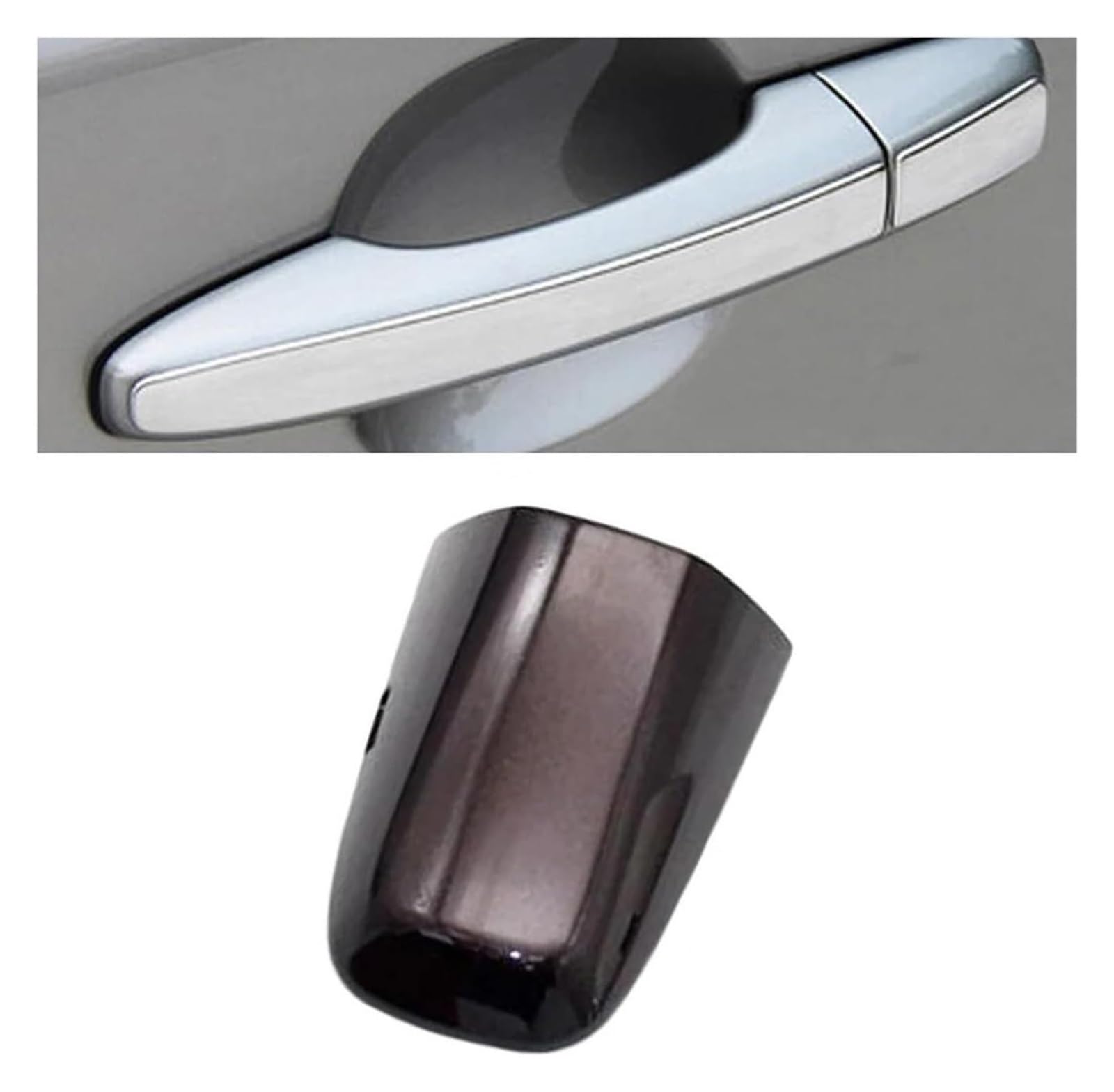 Qwqthgs Brow Car Exterior Door Handle Cap For Volvo Xc60 S60 S60l V40 31349578 Car Left Front Outer Door Handle Cover Keyhole Trim Covers Cap Exterior Accessory(Brow)
