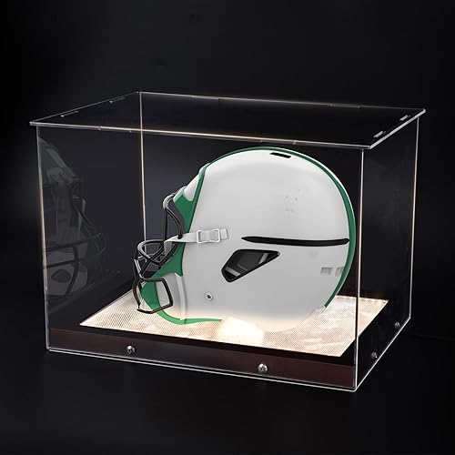 Miniatura 2 de LuxRound Mini Casco, Mini Casco, Mini Casco de Fútbol, Caja de exhibición de Acrílico para Mini Casco de Hockey, Protección UV A Prueba de Polvo con