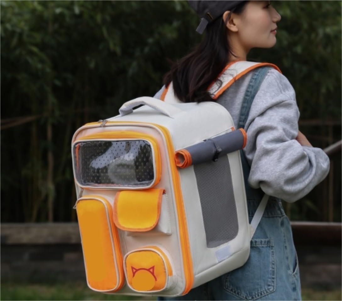 Rucksack Haustier-Rucksack, Atmungsaktiver Katzen-Haustier-Rucksack Für Kleine Katzen Und Hunde, Haustier-Tasche Für Reisen, Haustier-Haustier-Tasche Haustier(D)