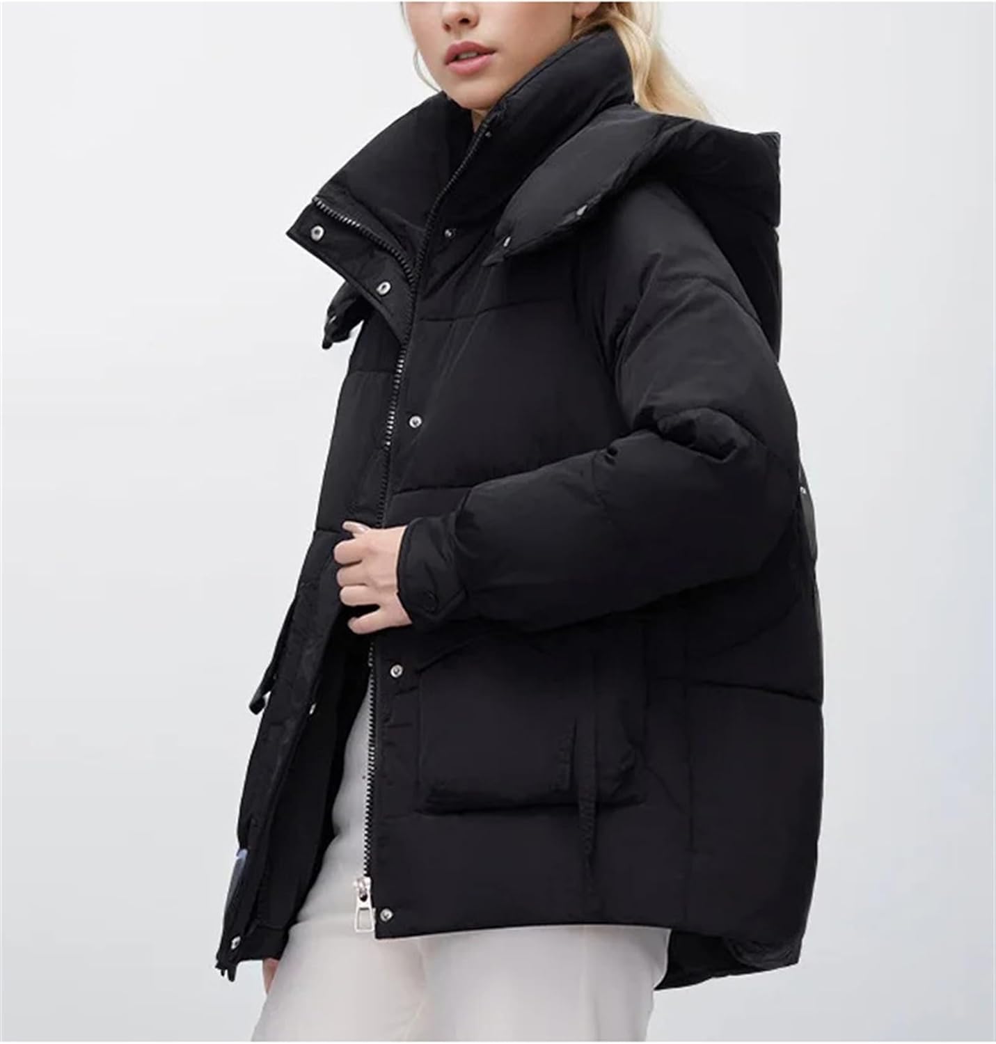 Women's Hoodie Parka Jacket Winter Thick Warm Student Down Cotton Coat Quilted Puffer Coat