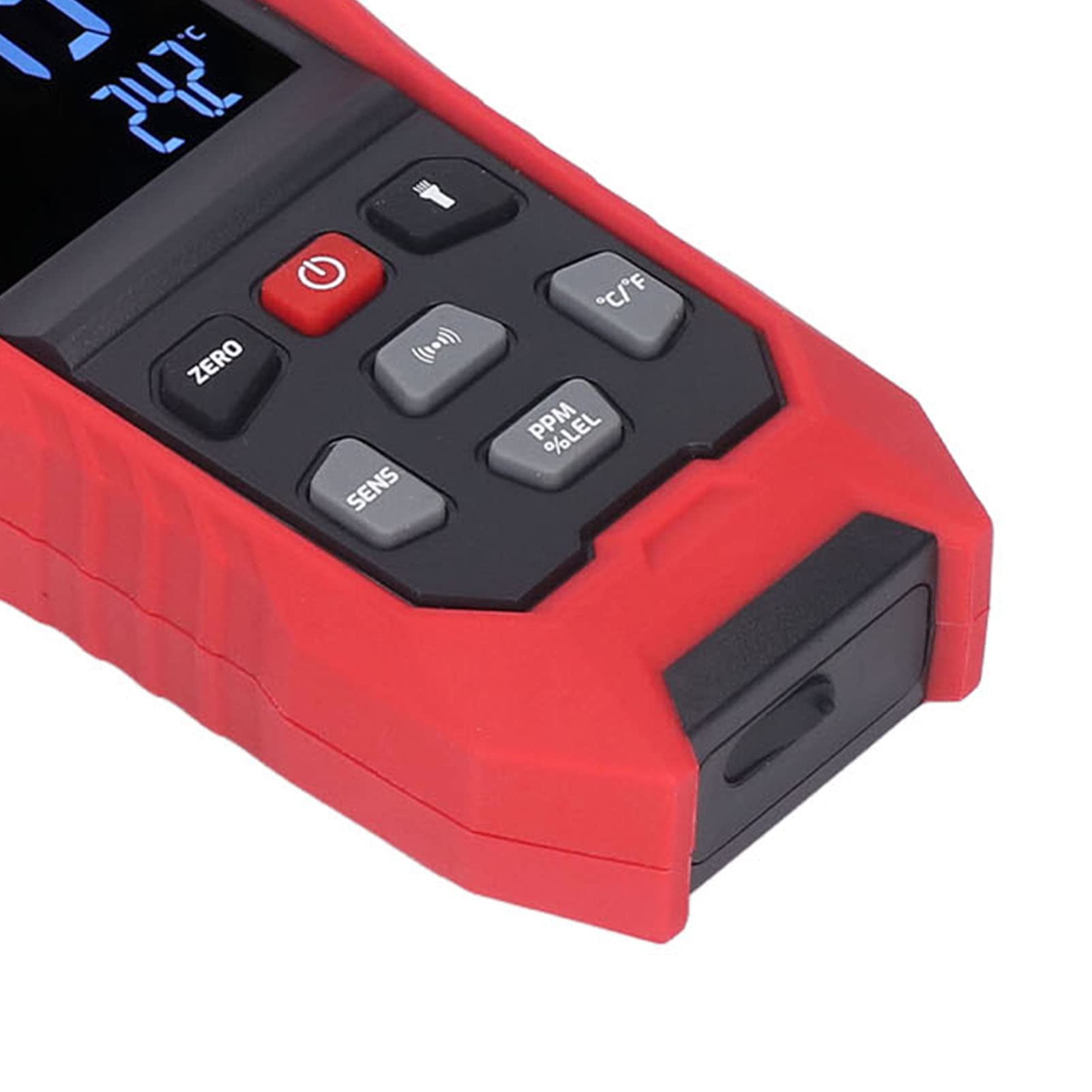 Cocoarm Detektor für Brennbare Gase, Tragbarer Gasleckdetektor mit ABS-Gehäuse, HD-Farbbildschirm, Ton, Licht, Alarm 0 Bis 20 Prozent UEG 0 Bis 9999 PPM für Zuhause, Wohnmobil, Küche, Garage