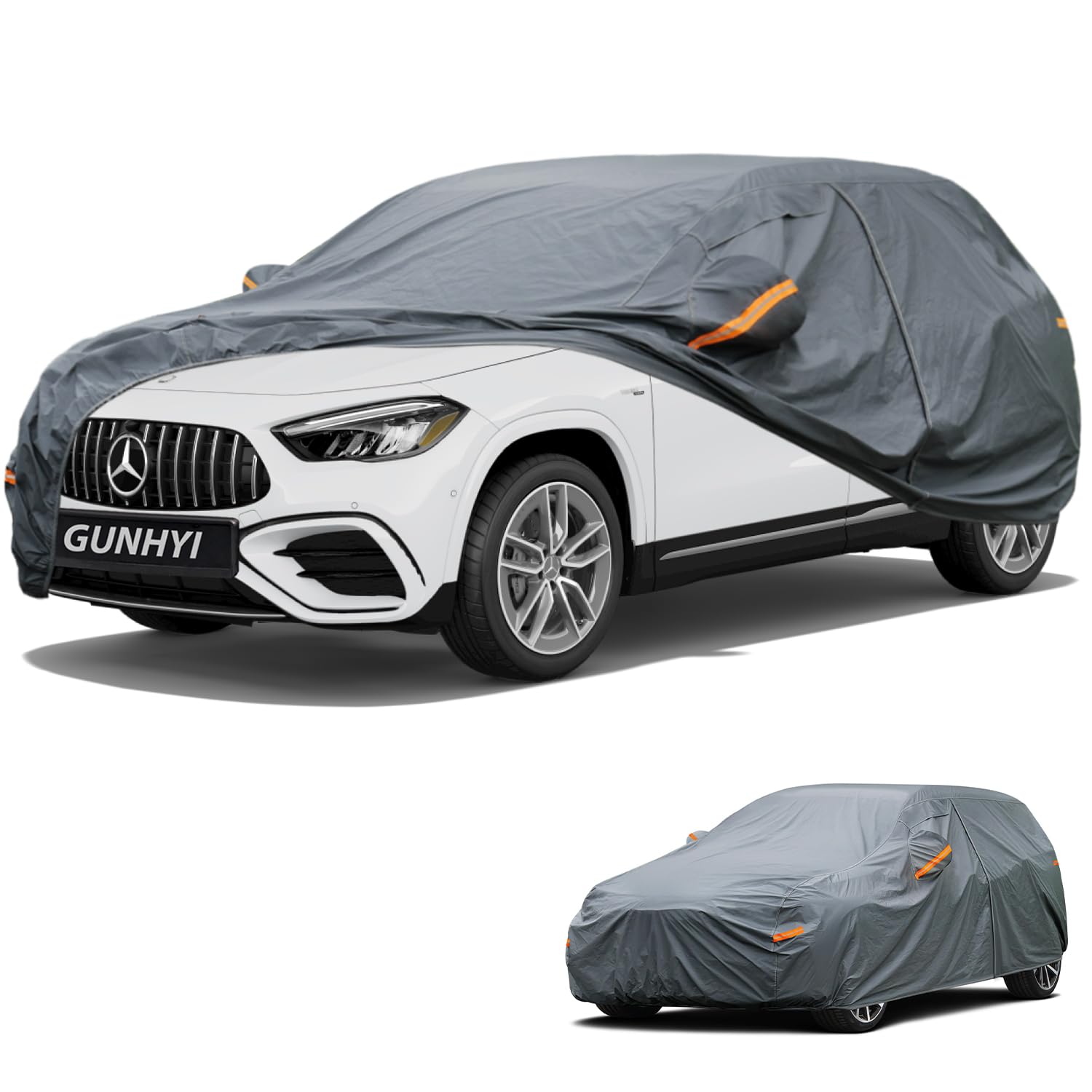 GUNHYI Premium Car Cover Custom Fit Mercedes-Benz GLA, 16 Layers Heavy Duty Car Cover Waterproof All Weather with Zipper Door for Sun Rain Snow Dust Uv Protection