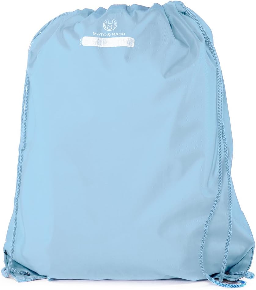 Mato & Hash Summer Pool and Beach Party Drawstring Backpacks - 10PK Baby Blue CA2500Summer S3