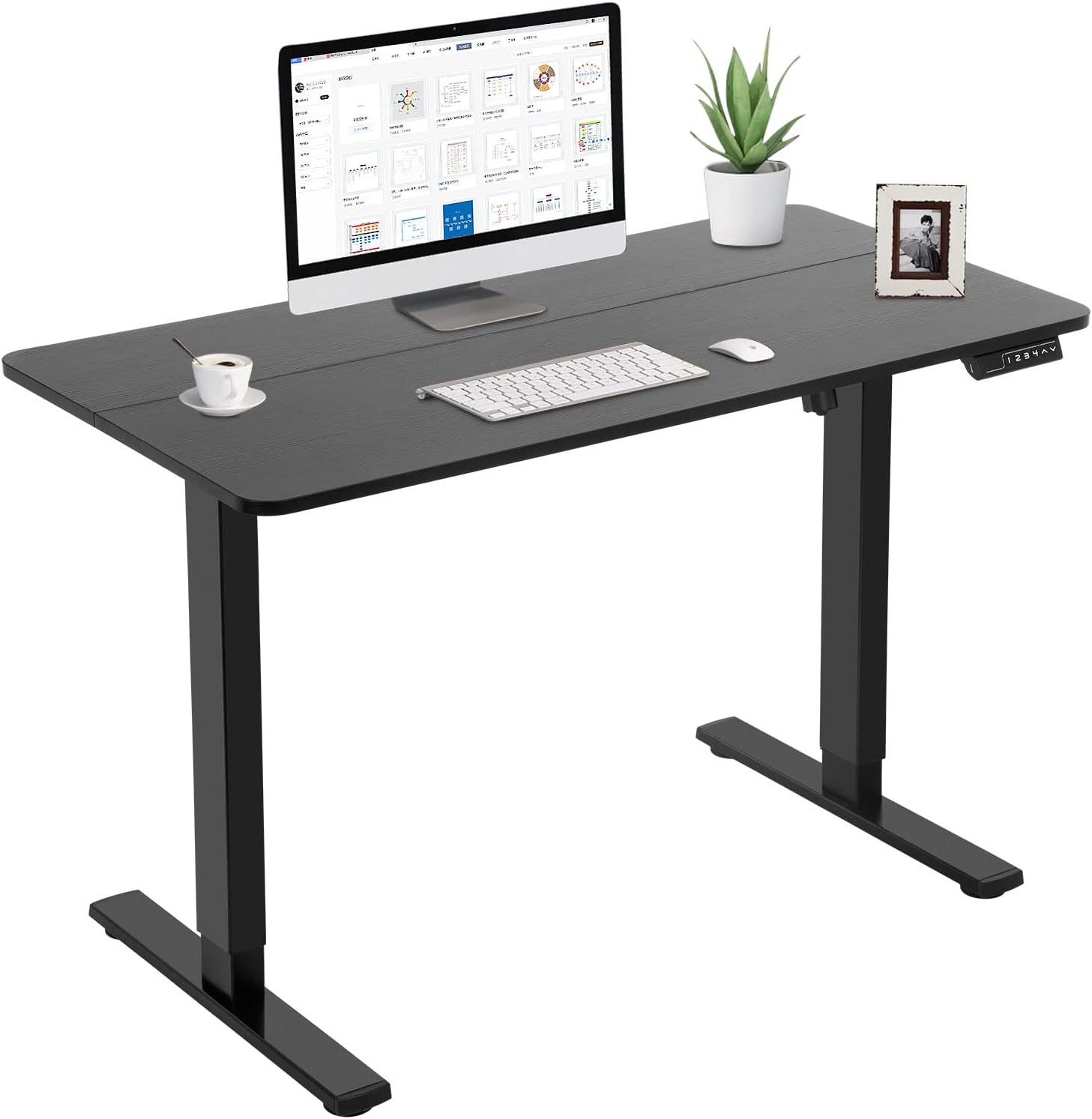 Electric Standing Desk Converter, 47.2 Inchs Height Adjustable Computer